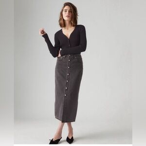 Levi's Black Maxi Skirt